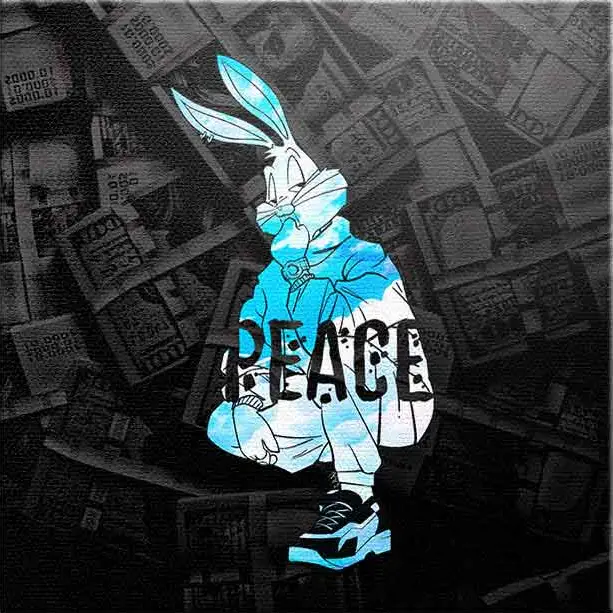 Bugs Bunny Peace XX Wandbild
